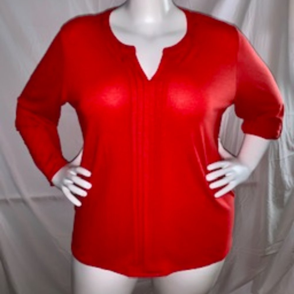 Verve Ami Tangerine V-neck Tunic 2X